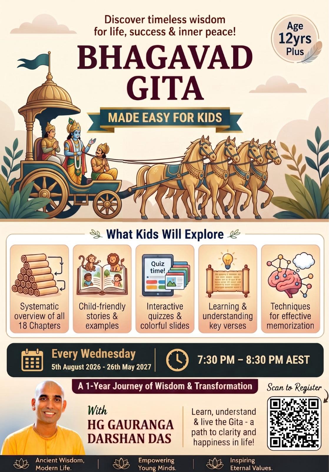Bhagavad-Gita Made Easy for Kids | AEST Timezone